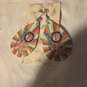 Vibrant Multicolor Love Earrings